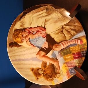 Collectible plate, 1984. Single addition by the artist,John McCain Clelland.